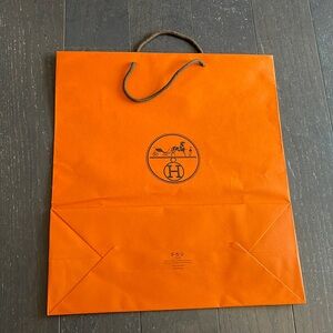 Authentic Hermes empty shopping bag size large